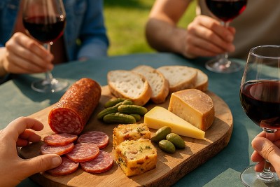 Le Saucisson d'Ardenne s'accorde avec de nombreux produits gourmands